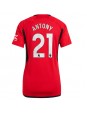 Manchester United Antony #21 Domácí Dres pro Dámské 2023-24 Krátký Rukáv
